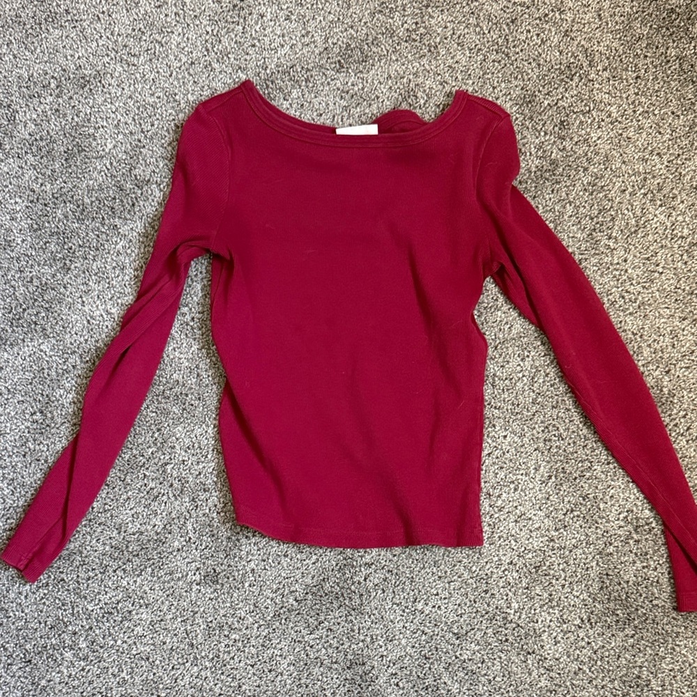 Universal Thread Women's Long Sleeve Tee - Red